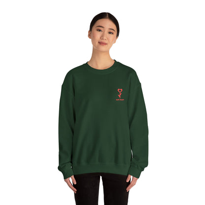 Unisex Crewneck Sweatshirt with “Soft Heart” Embroidery – Premium Minimal Heart Design