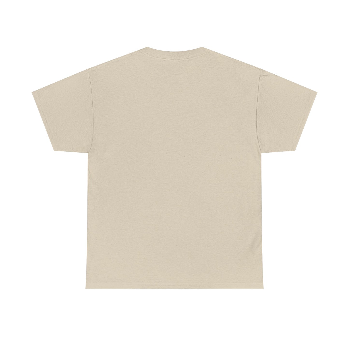 Plain back view of  unisex cotton tee