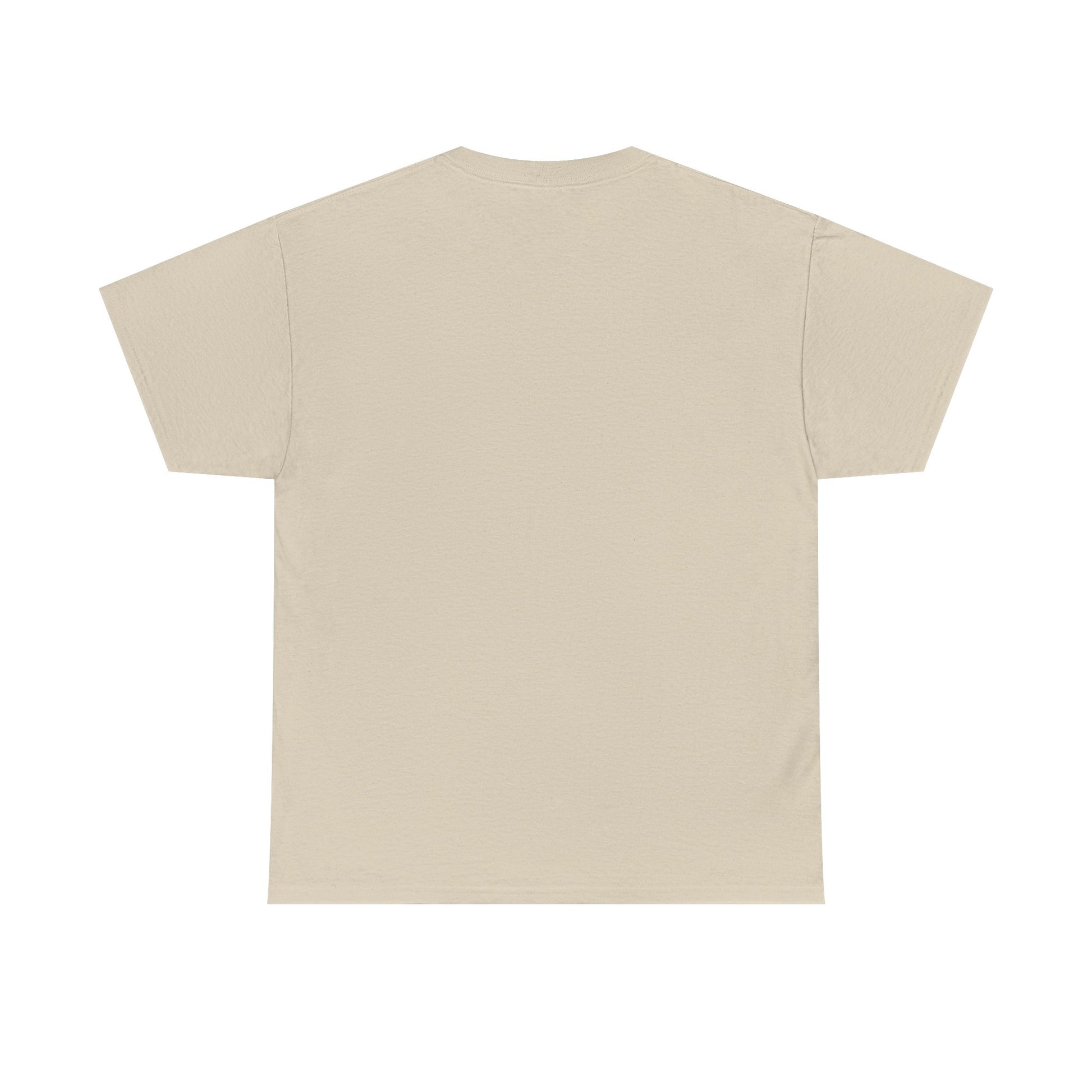 Plain back view of  unisex cotton tee