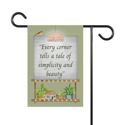 Minimal Botanical Garden & House  Wall Banner”