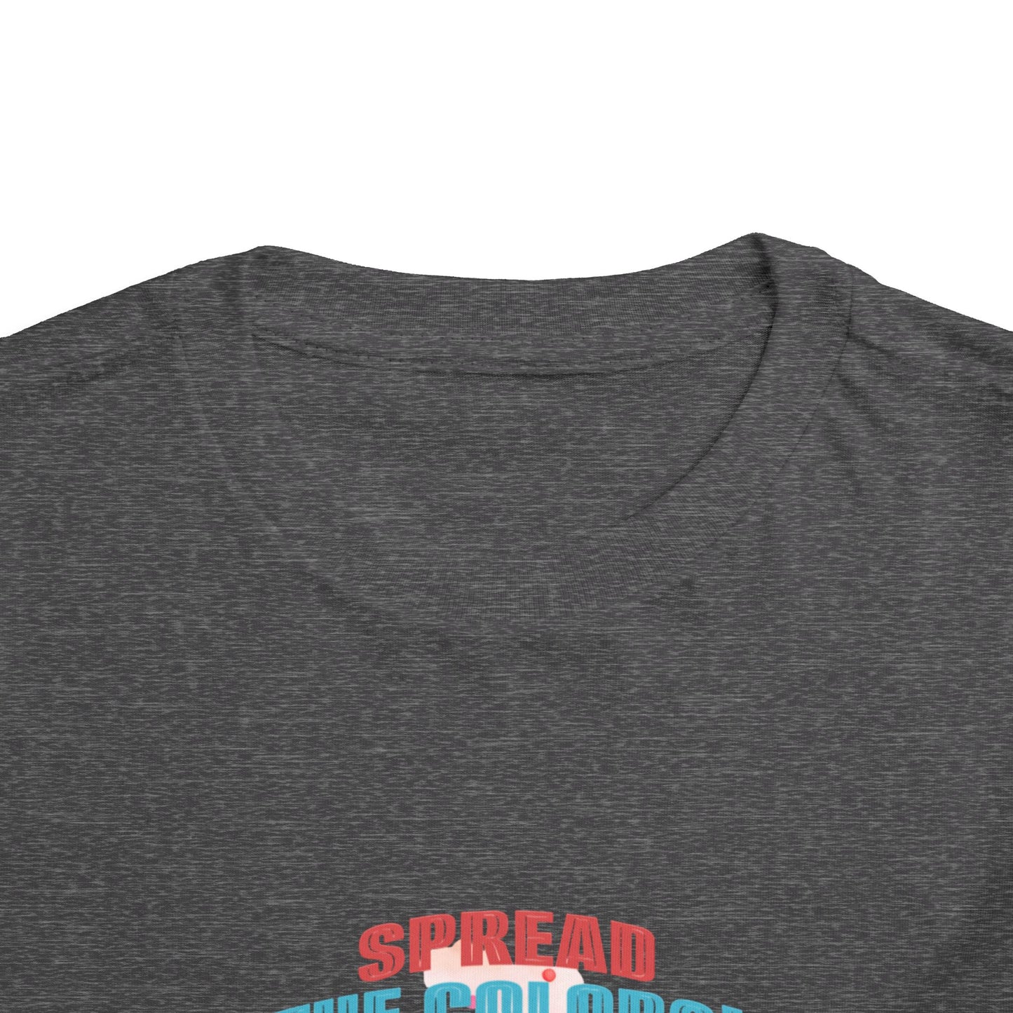 "Spread the Colors! Vibrant Cartoon Toddler Short Sleeve Tee-shirt for Kids & Youth"