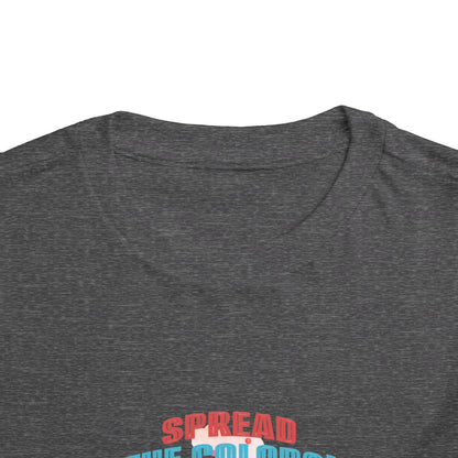 "Spread the Colors! Vibrant Cartoon Toddler Short Sleeve Tee-shirt for Kids & Youth"
