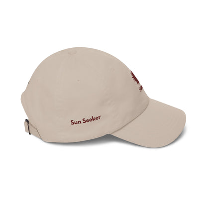 Minimal Sun Dad Hat, Embroidered Dad Cap, Aesthetic Baseball Cap, Custom Side Text Hat, Summer Gift, Vintage Style Cap