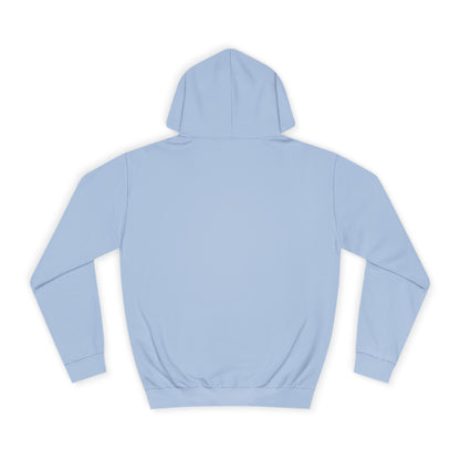 Light blue hoodie shown from the back on a white background.