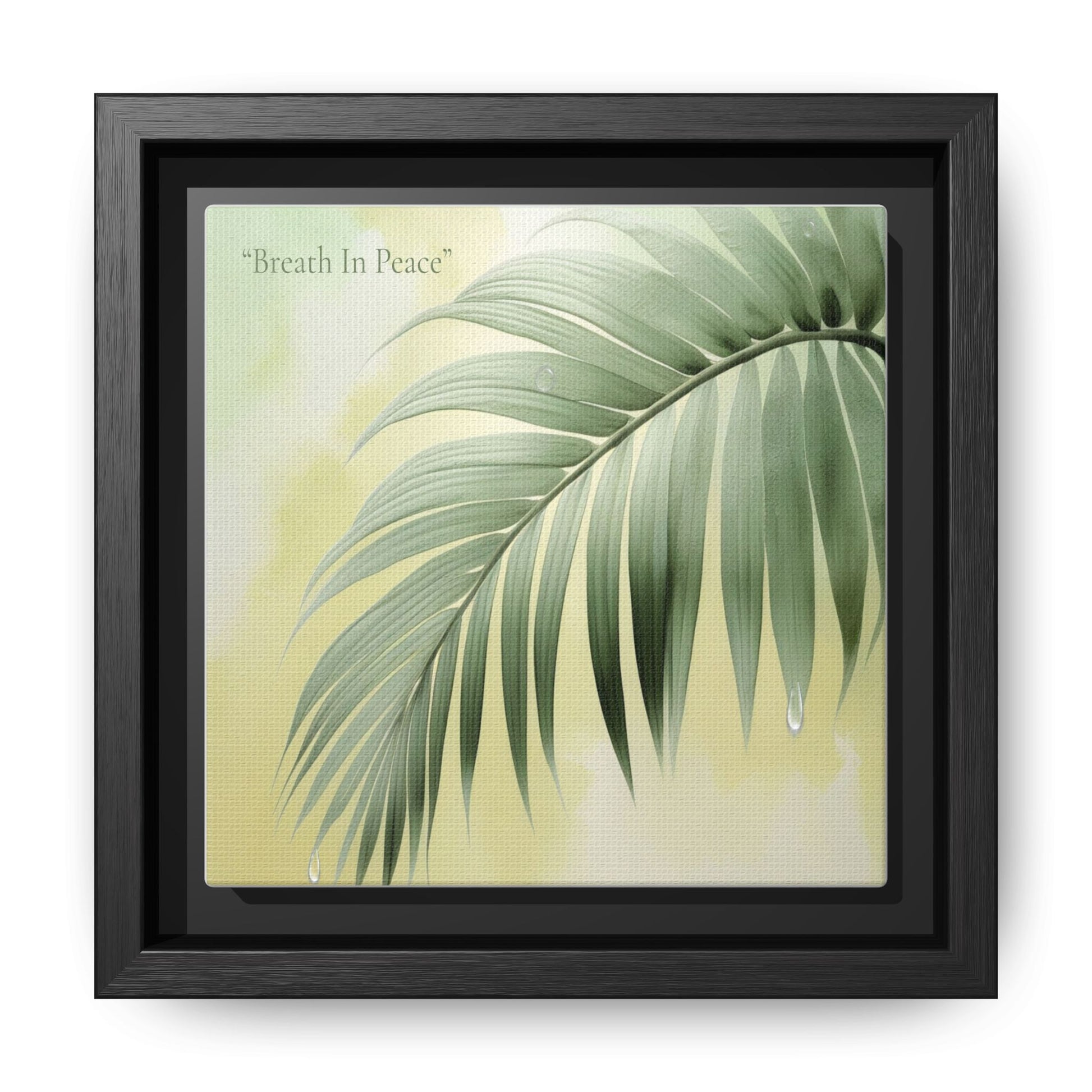 minimalist palm leaf matte canvas wall art-framed botanical print