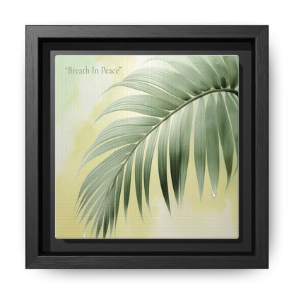 minimalist palm leaf matte canvas wall art-framed botanical print