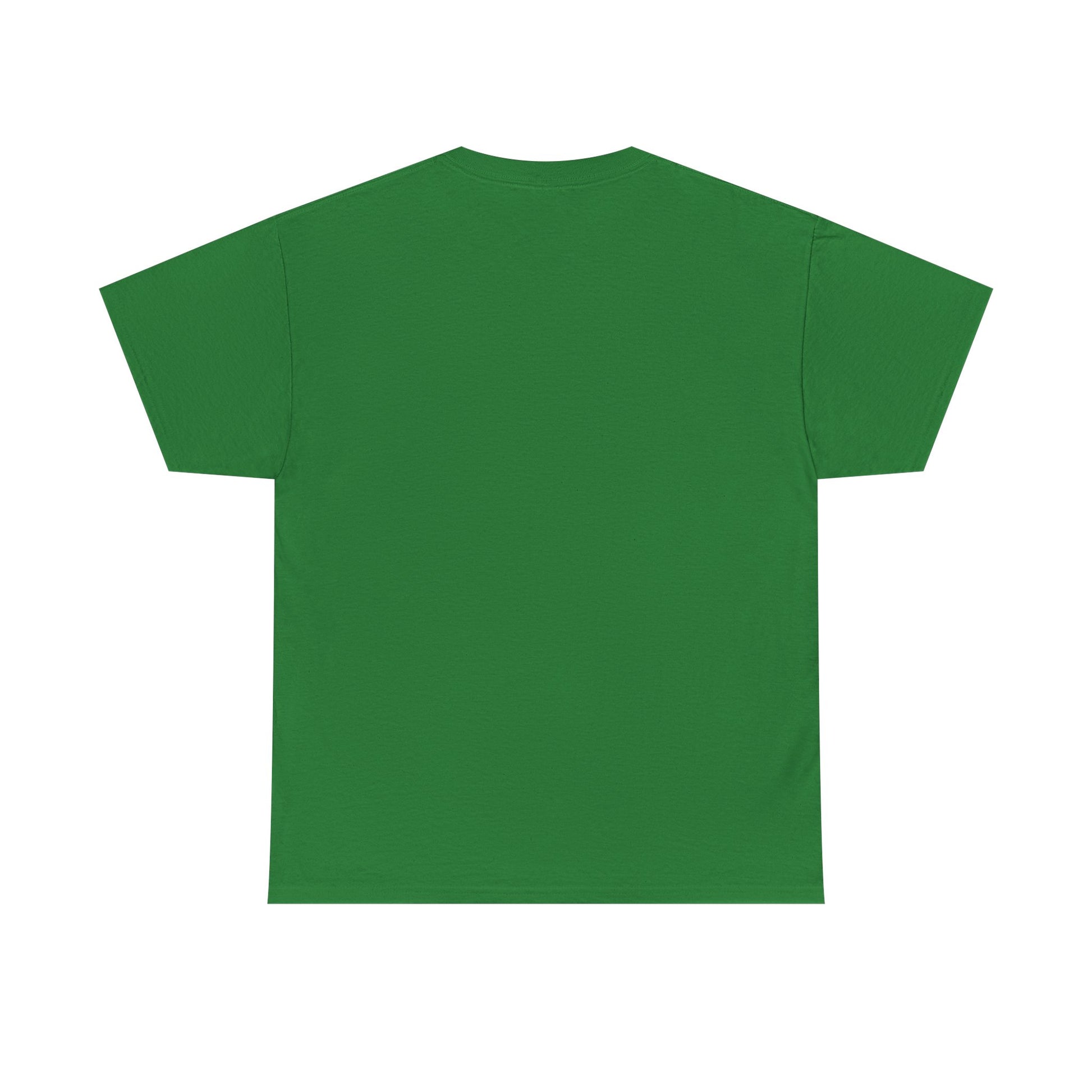 Turf Green t-shirt shown from the back on a white background