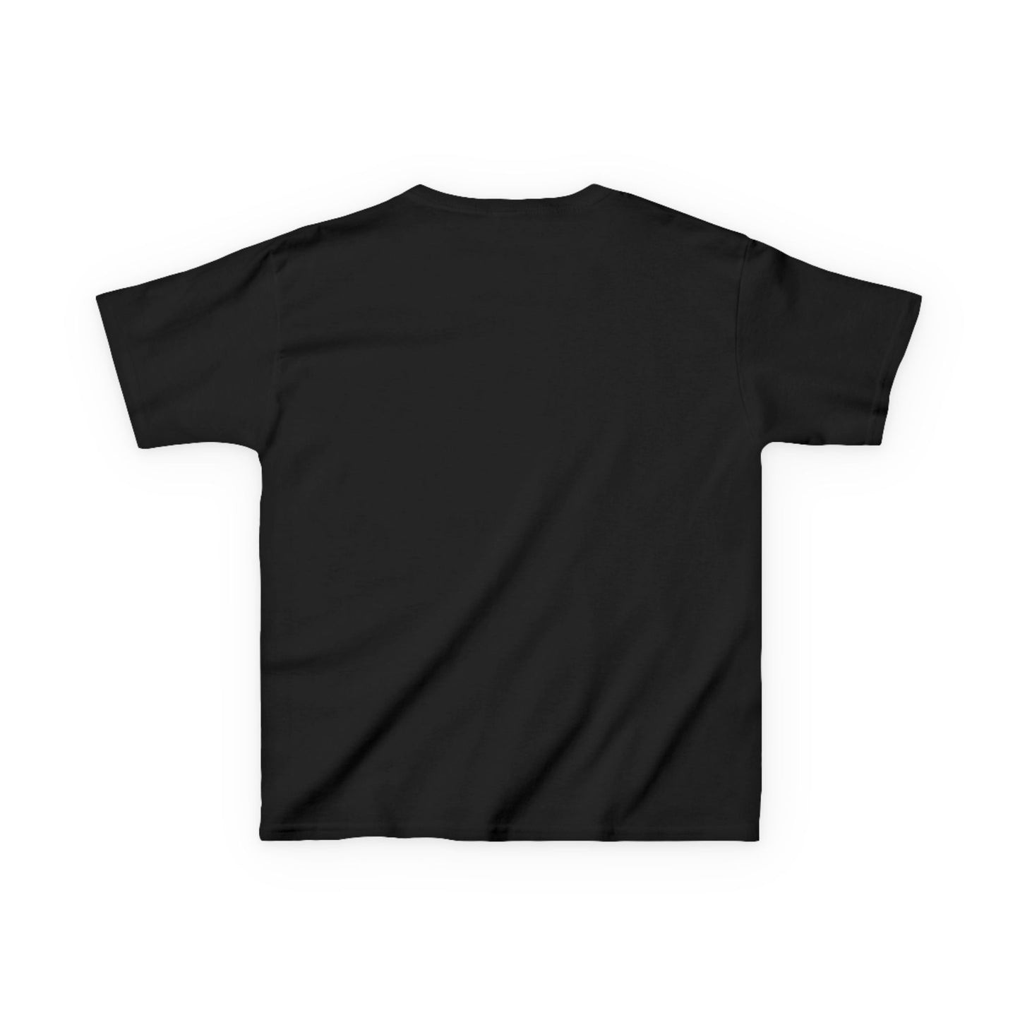 Black t-shirt on a white background