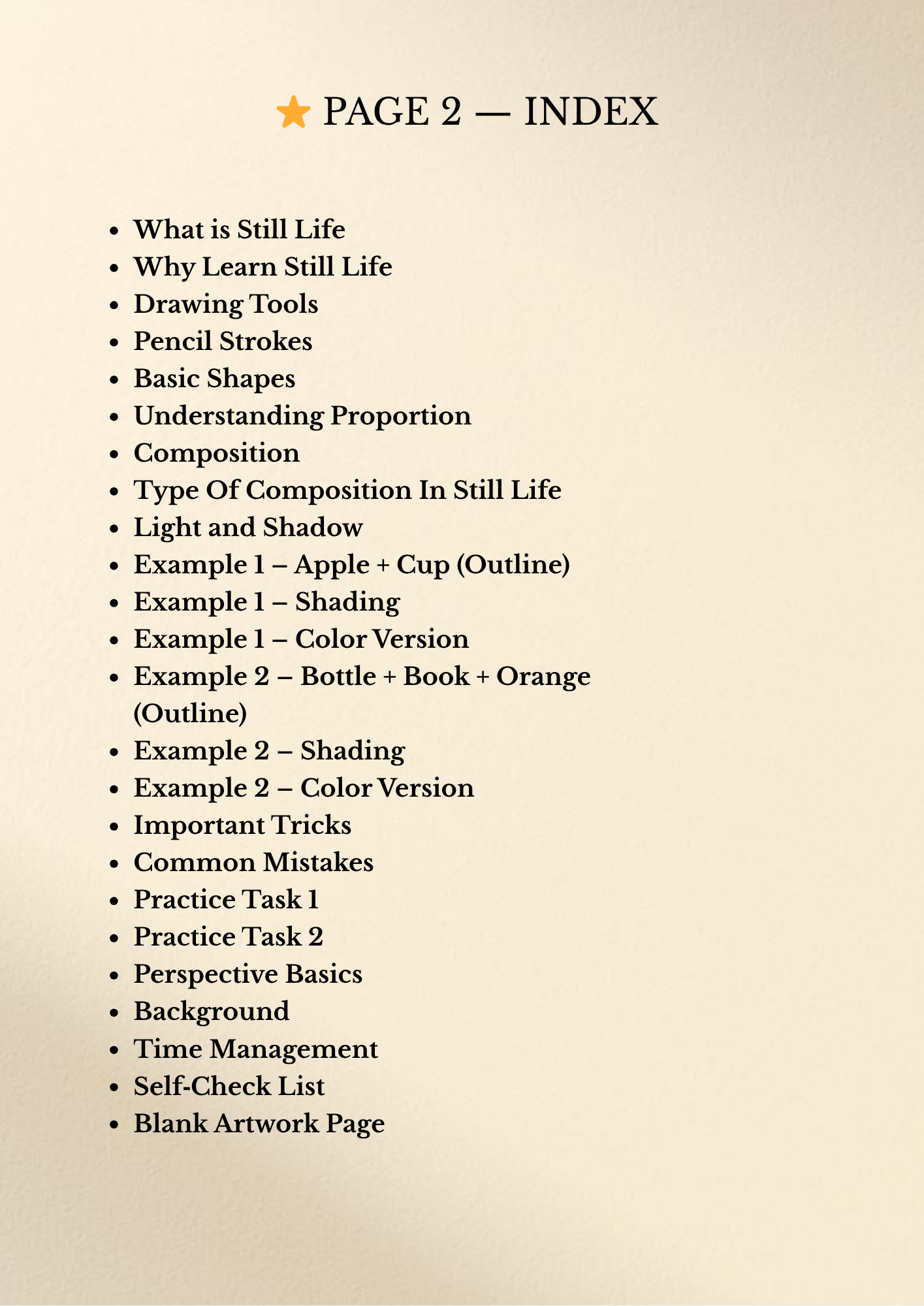 Beginner Drawing Workbook (71 Pages) – Step‑by‑Step Lessons, Shading, Perspective & Practice Tasks